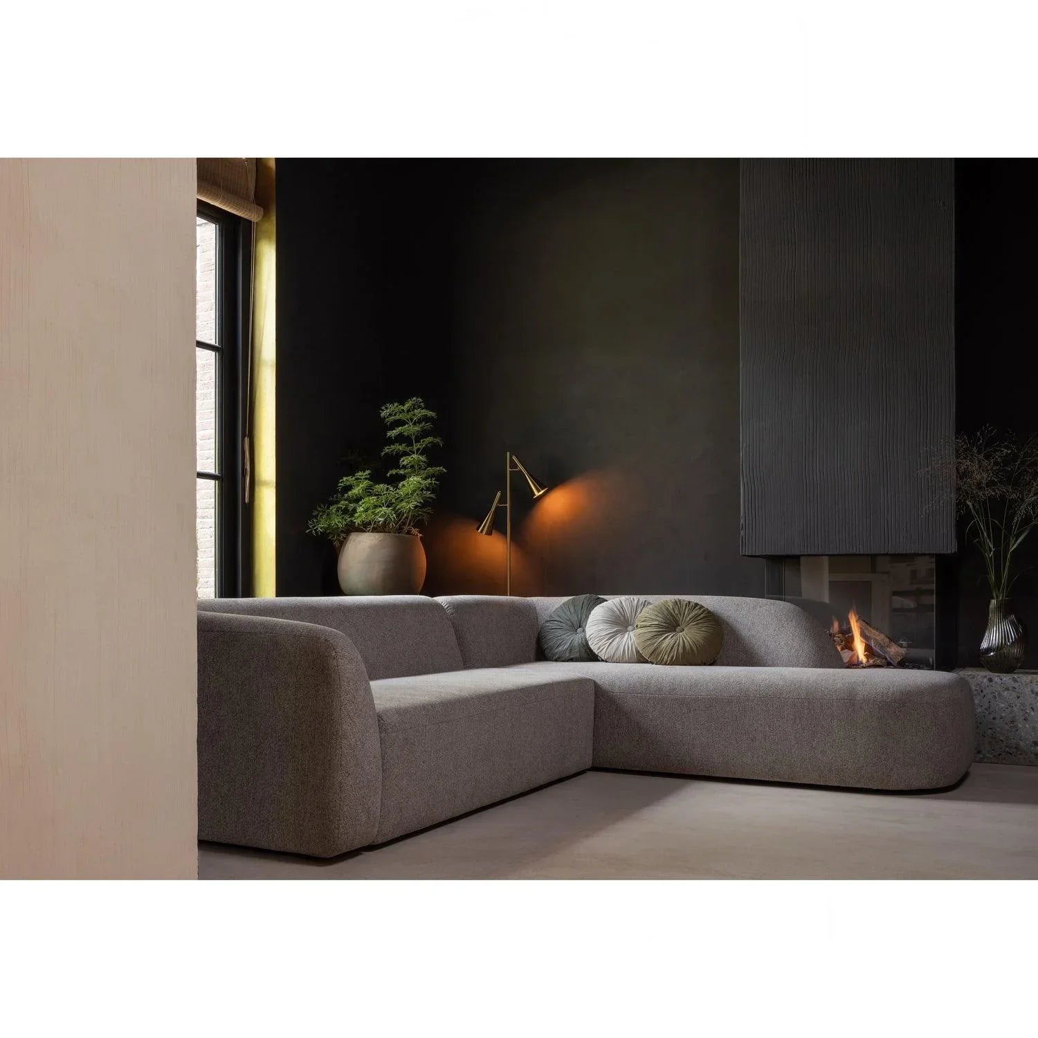 BODY FLOOR LAMP WITH 2 LIGHTS METAL/MARBLE ANTIQUE BRASS - PARIS14A.RO