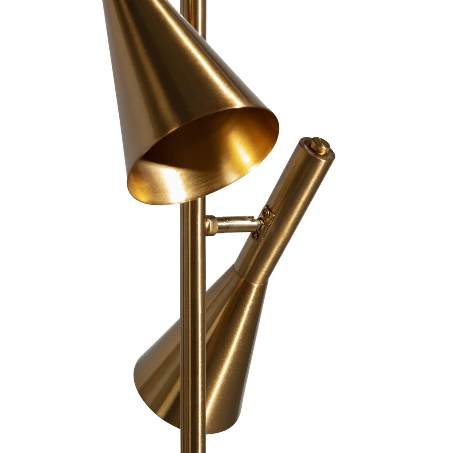 BODY FLOOR LAMP WITH 2 LIGHTS METAL/MARBLE ANTIQUE BRASS - PARIS14A.RO