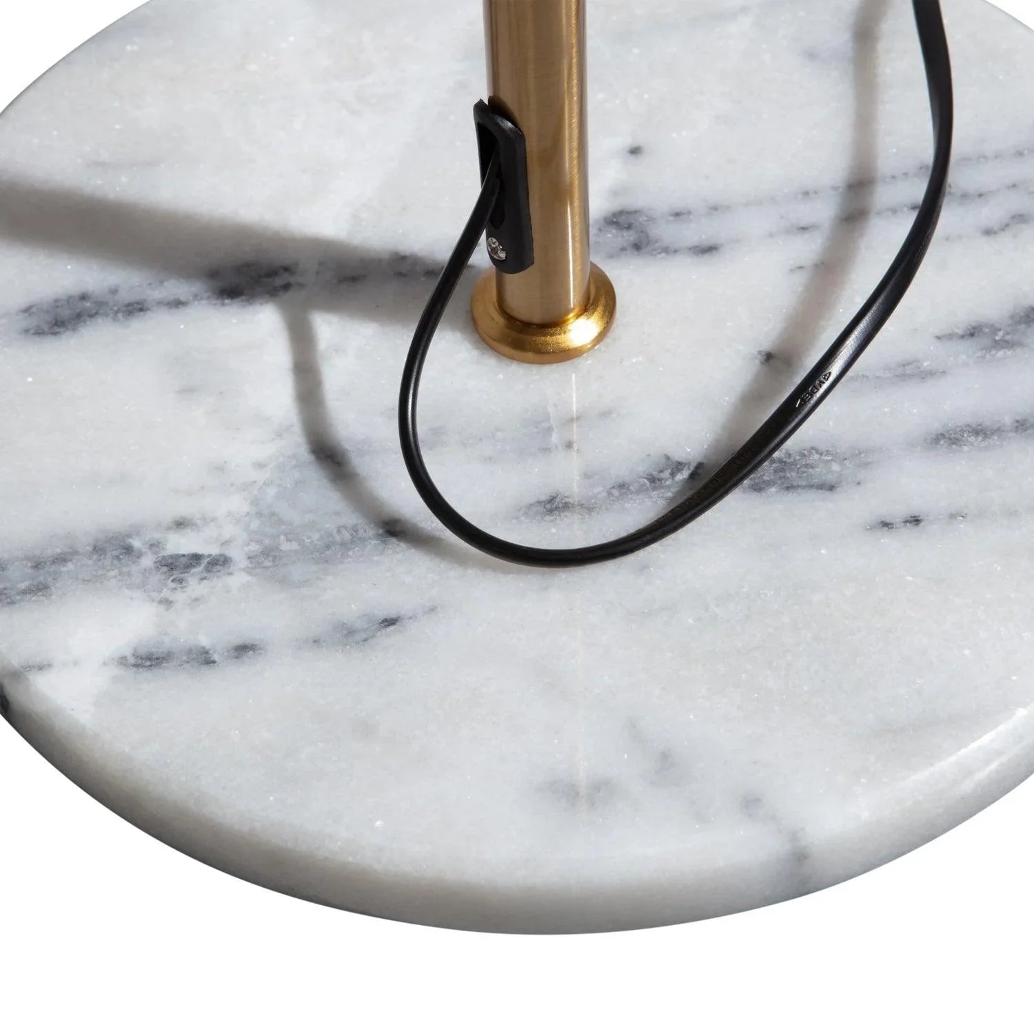 BODY FLOOR LAMP WITH 2 LIGHTS METAL/MARBLE ANTIQUE BRASS - PARIS14A.RO