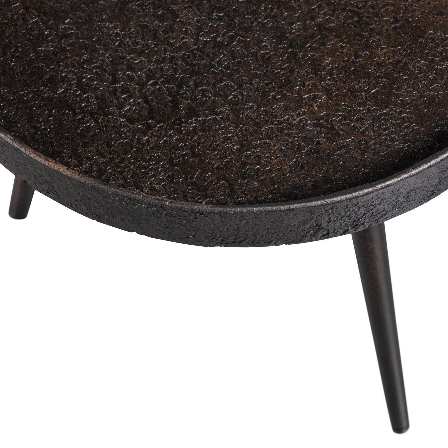 BOUNDS SIDE TABLE M WOOD/METAL ANTIQUE GOLD 41xØ41 - PARIS14A.RO