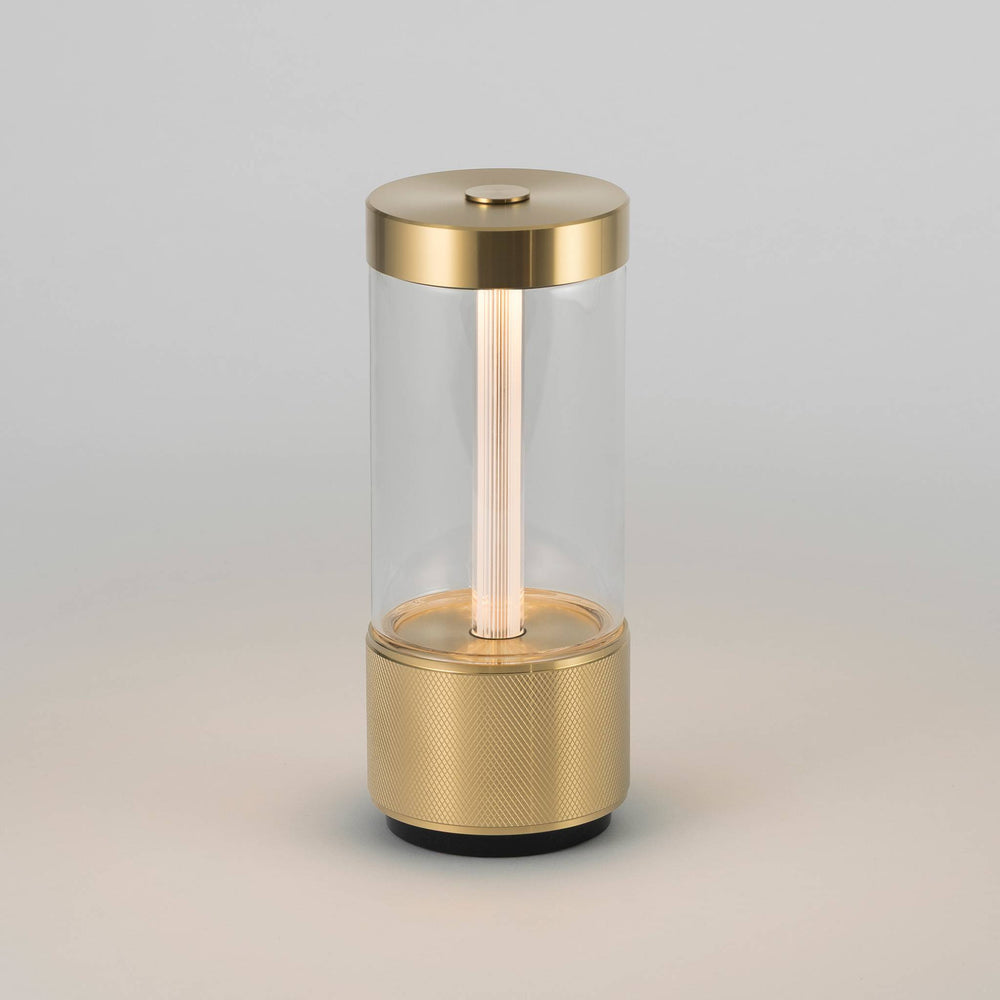 Lampa portabilă Takeout Buster + Punch IP65, 3 trepte lumină, interior & exterior, finisaj alamă / oțel