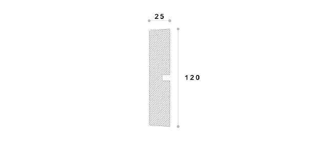 BRAU DECORATIV POLISTIREN REMA21 120X25X2000 - PARIS14A.RO