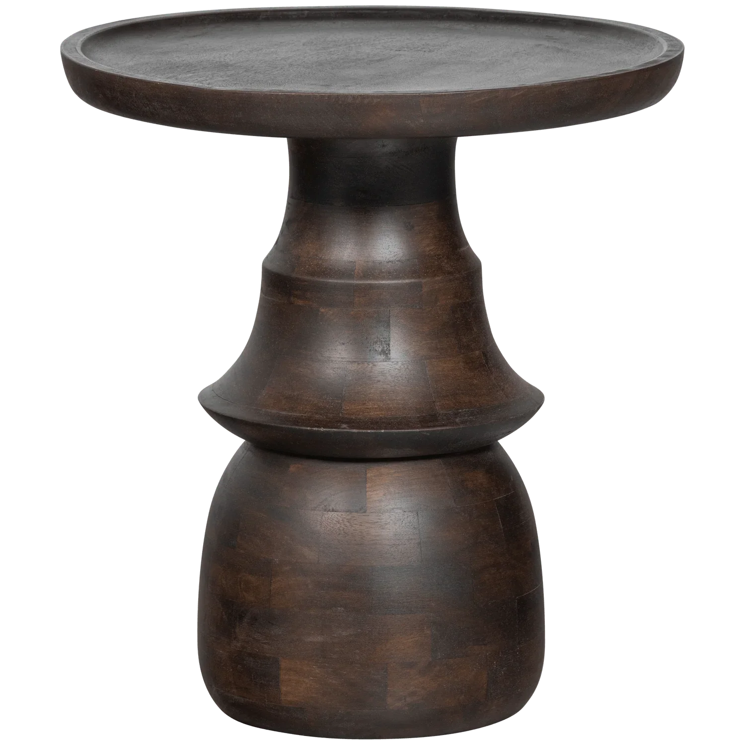 BROAD SIDE TABLE WITH ENGRAVED LEG MANGO WOOD NATURAL - PARIS14A.RO