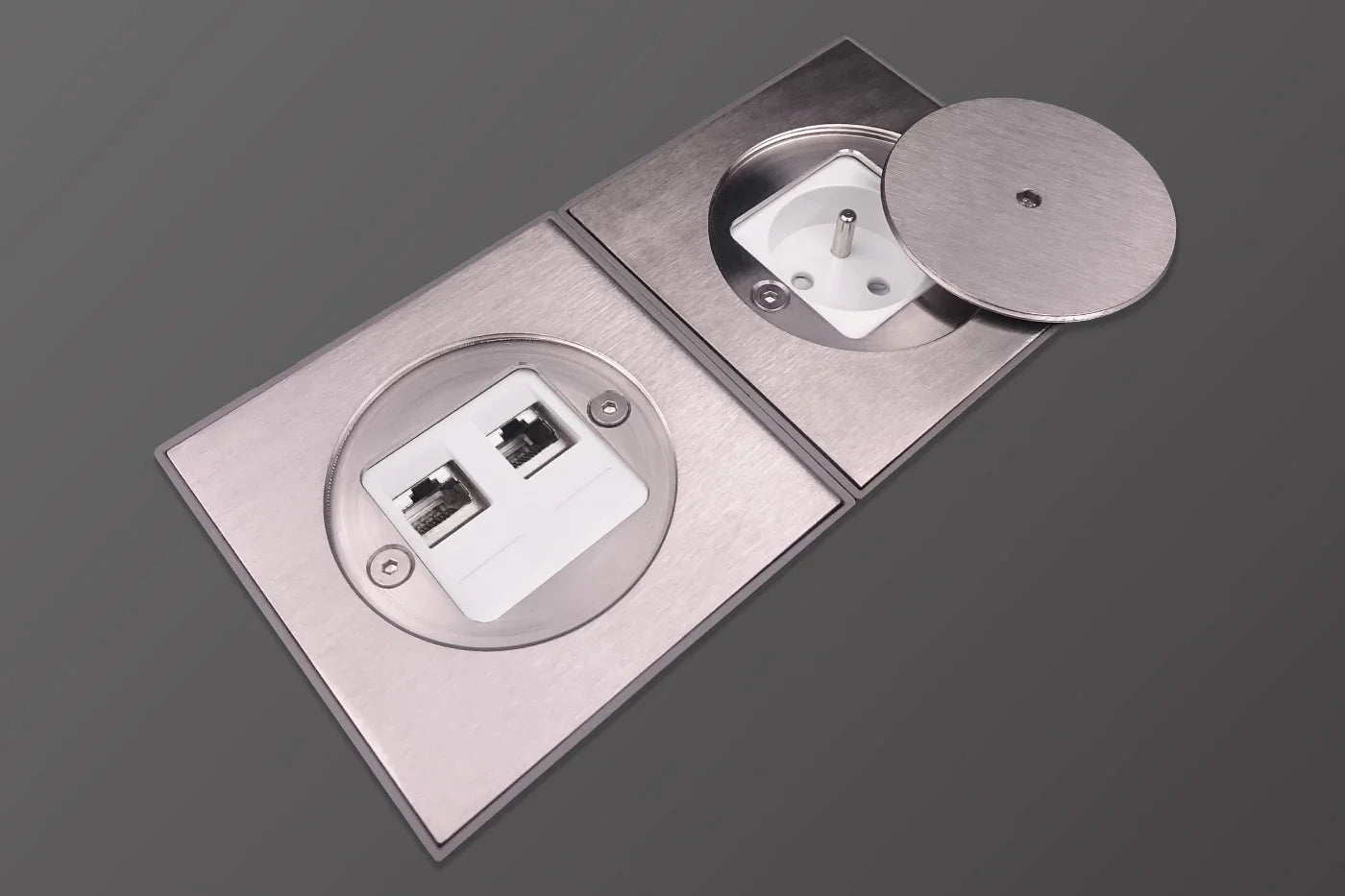 Priză etanșă de pardoseală BUBOX CLASSIC (MODELEC) – Conectivitate discretă și protecție IP67/IK10