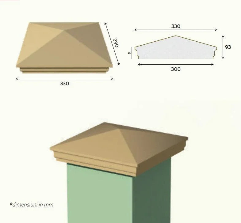 CAPAC STALP GARD ADRO-DECOR ST103 330X330X93 - PARIS14A.RO