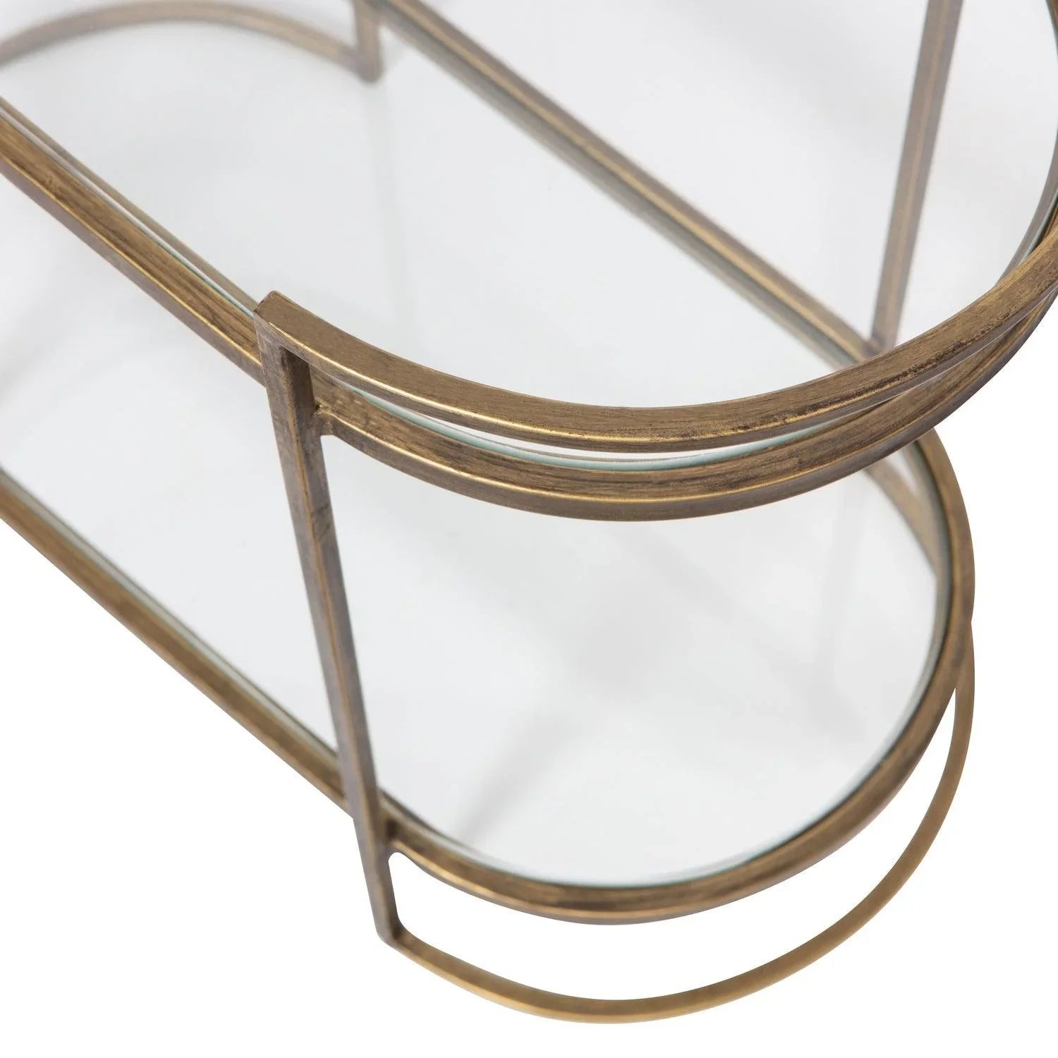 CAPITAL SIDETABLE METAL ANTIQUE BRASS - PARIS14A.RO