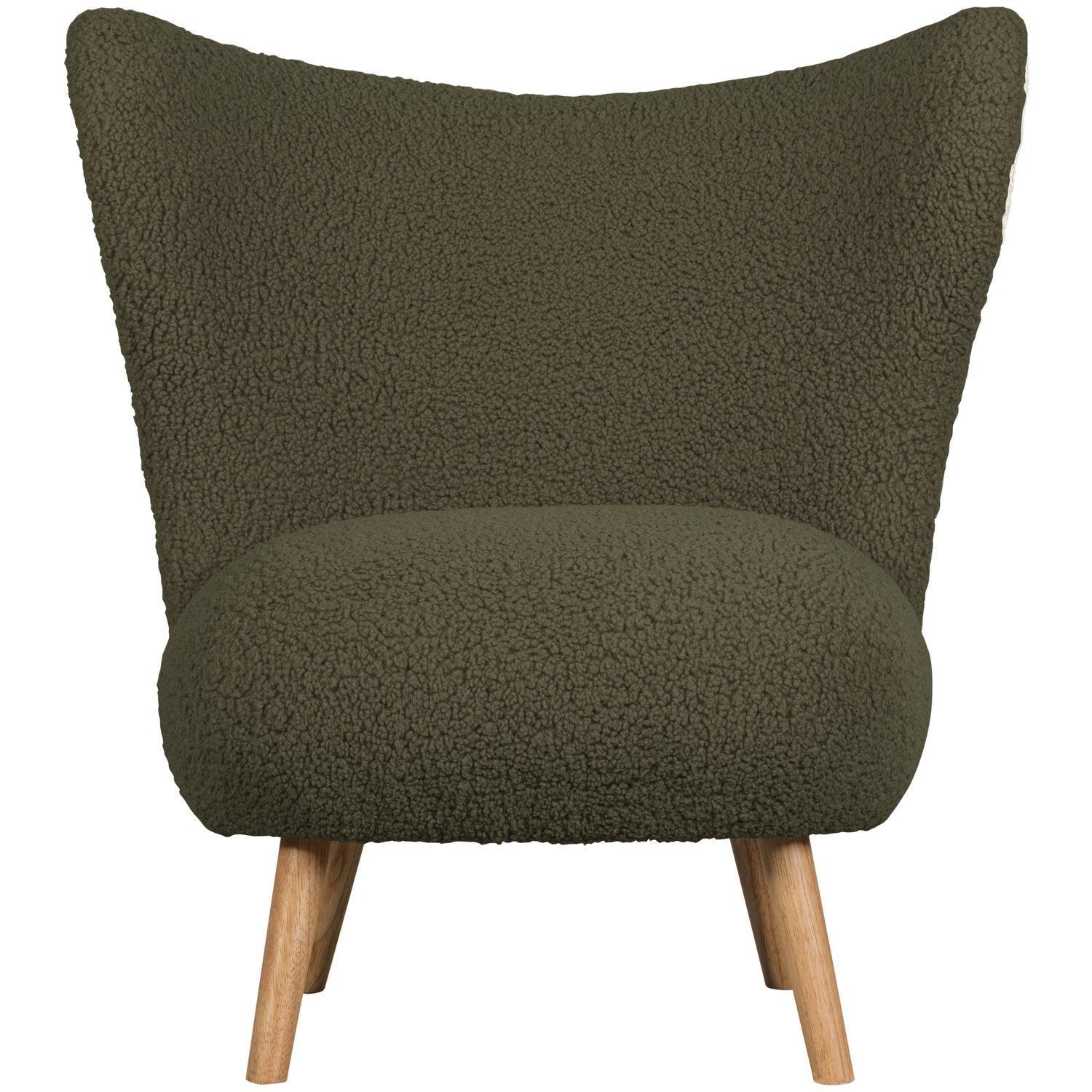 CELINE ARMCHAIR TEDDY WARM GREEN - PARIS14A.RO