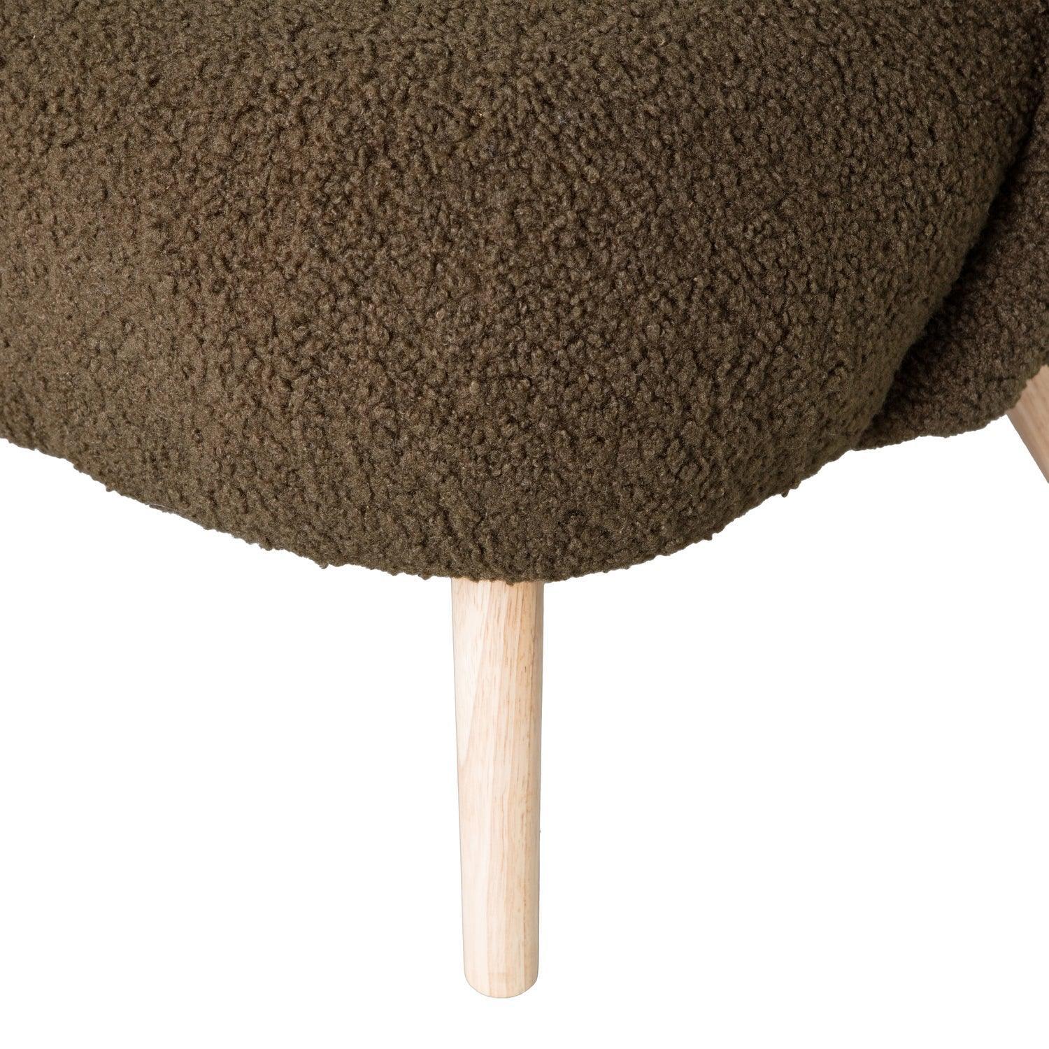 CELINE ARMCHAIR TEDDY WARM GREEN - PARIS14A.RO