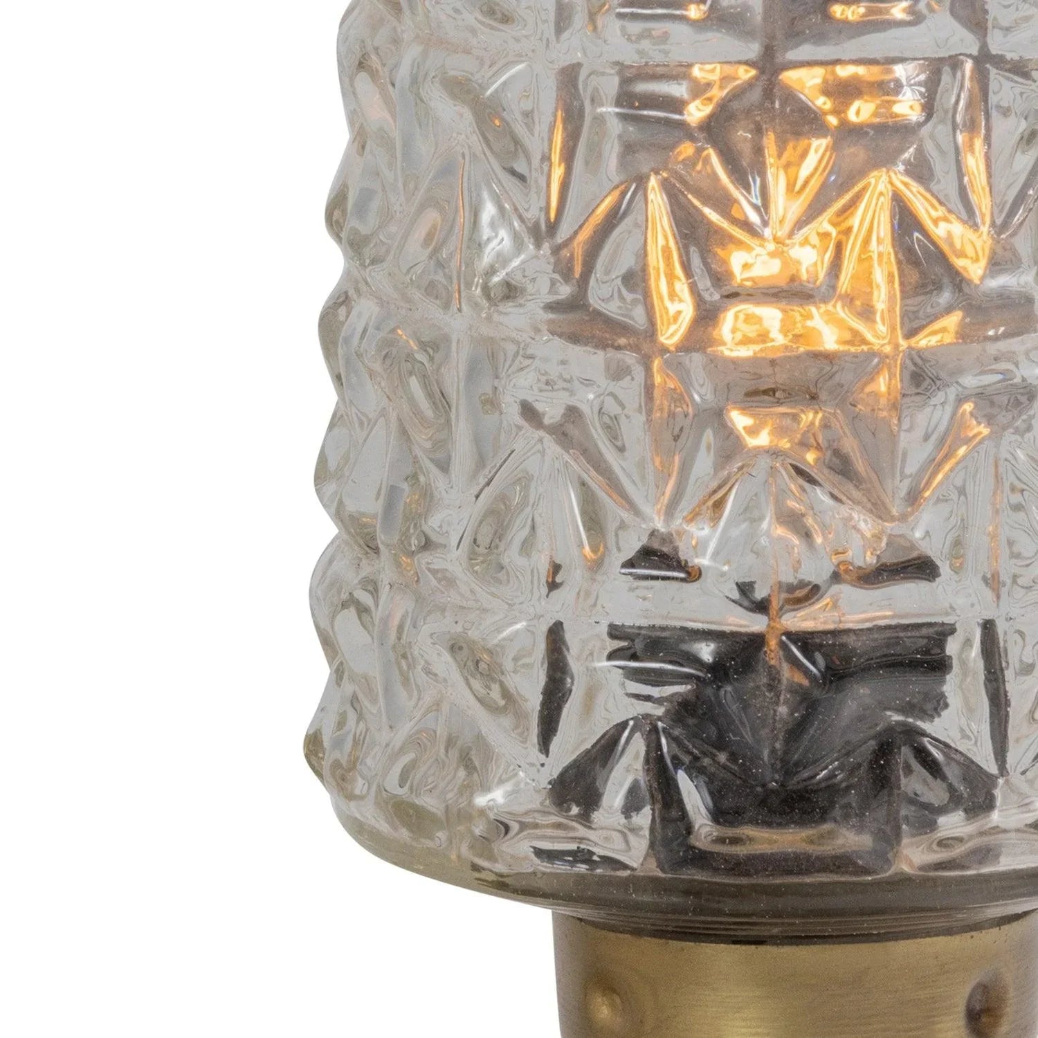 CHARGE TABLE LAMP METAL/GLASS ANTIQUE BRASS - PARIS14A.RO