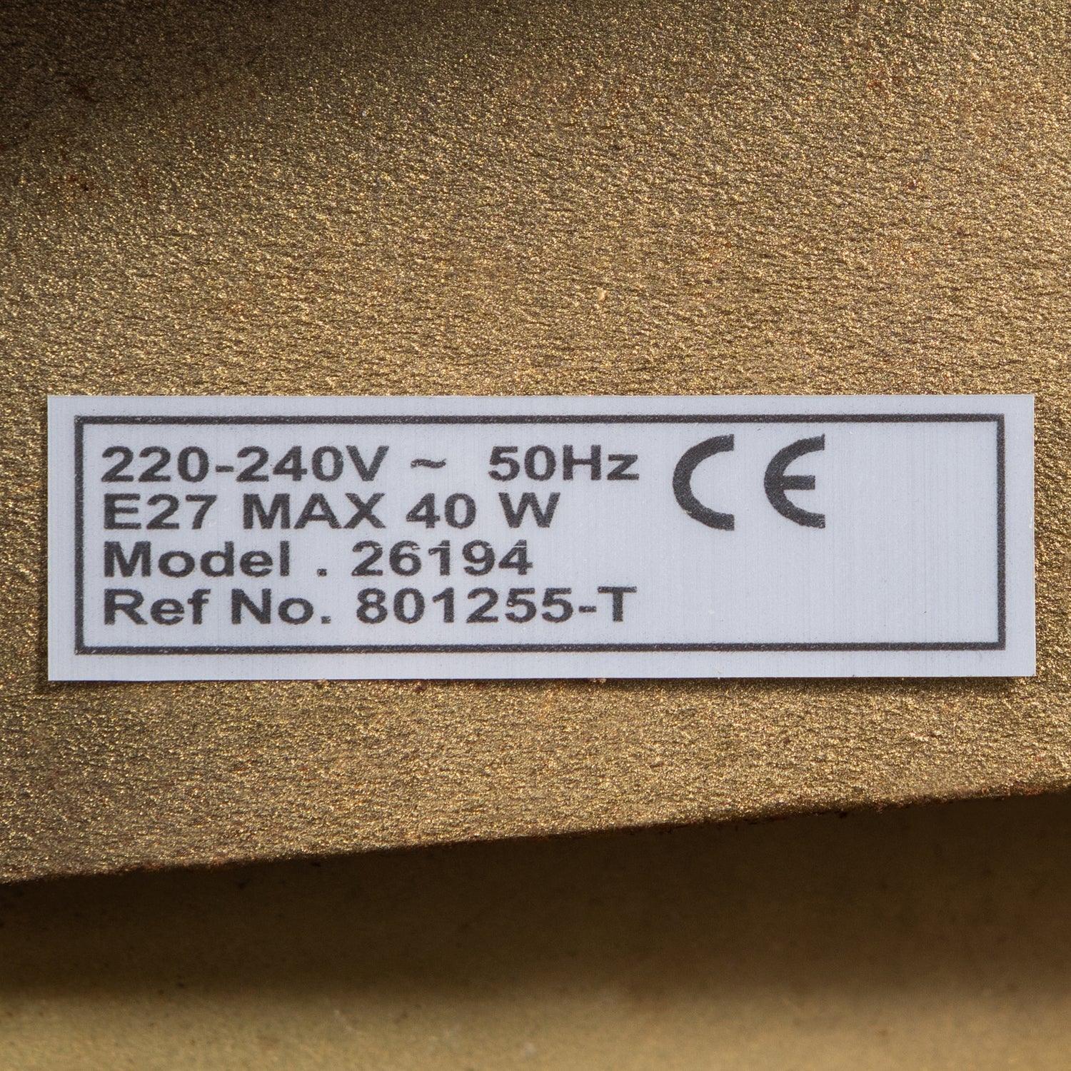 CHARGE TABLE LAMP METAL/GLASS ANTIQUE BRASS - PARIS14A.RO