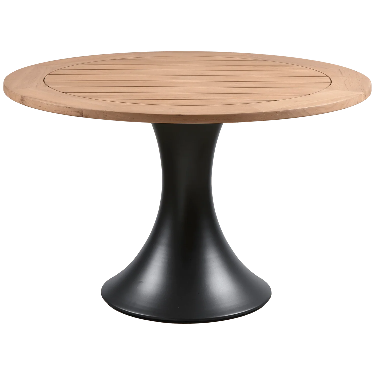 CHARLEY GARDEN TABLE ROUND ALUMINIUM/TEAK NATURAL Ø122CM - PARIS14A.RO