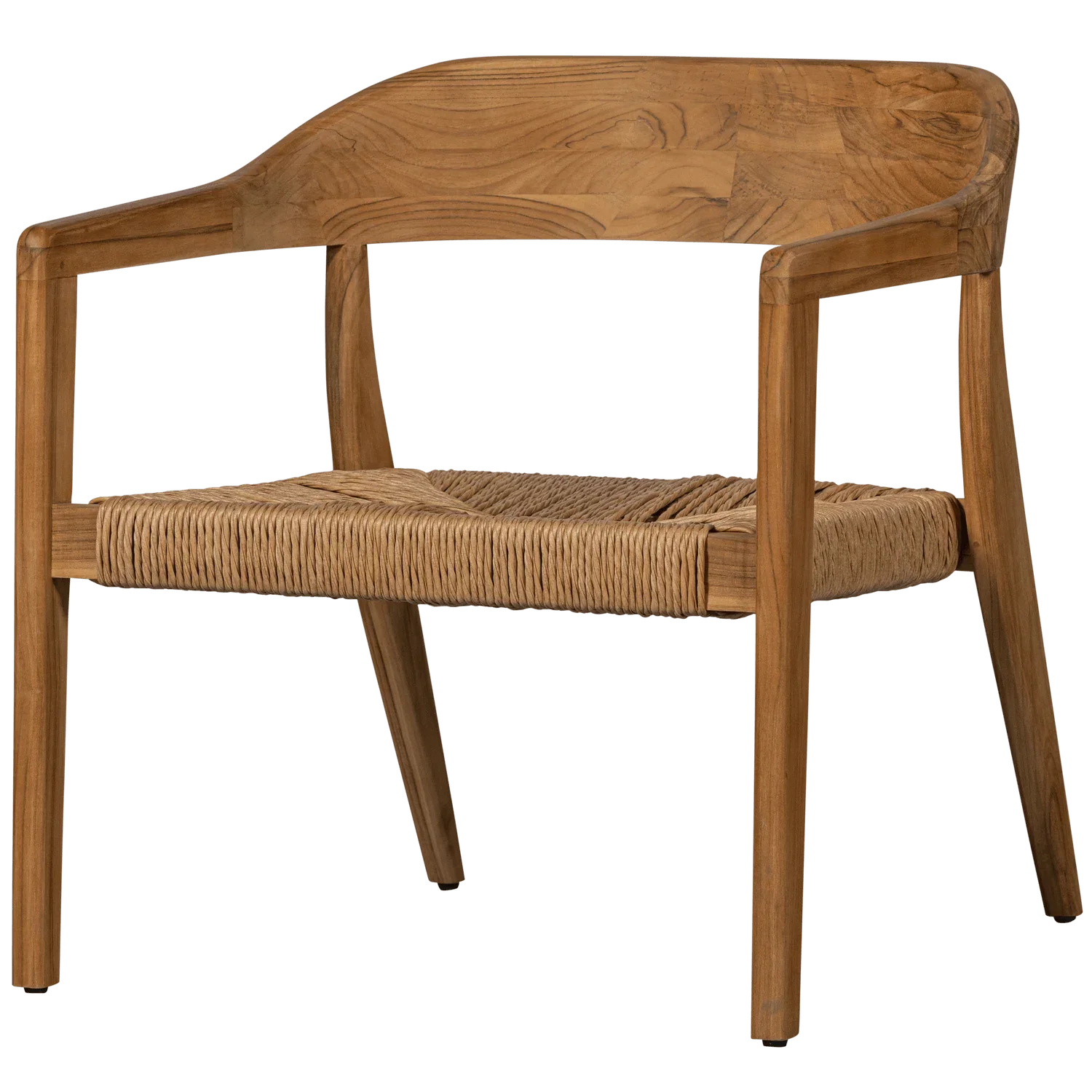 CHENA GARDEN ARMCHAIR WITH ROUND BACK WICKER/TEAK NATURAL - PARIS14A.RO