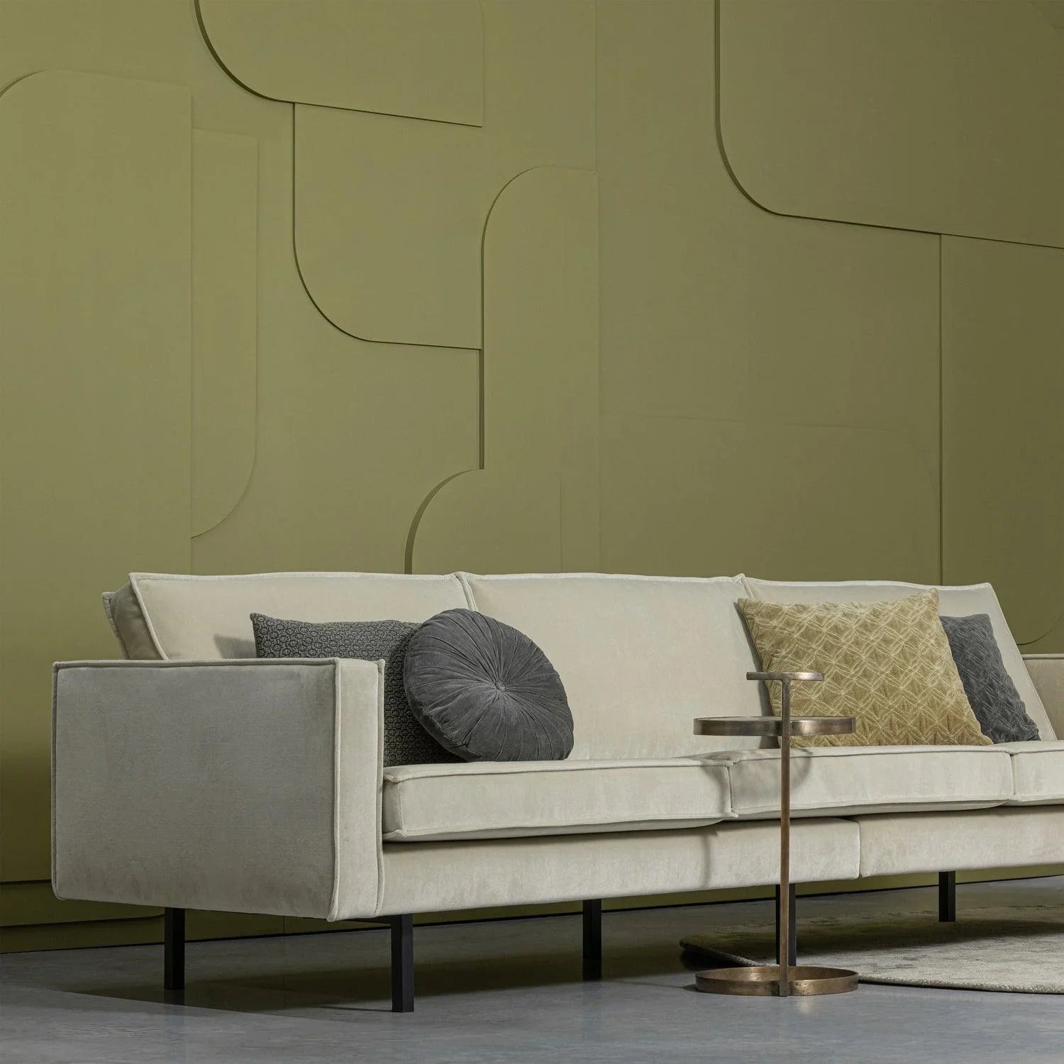 CHERISH CUSHION VELVET KHAKI 50x50CM - PARIS14A.RO