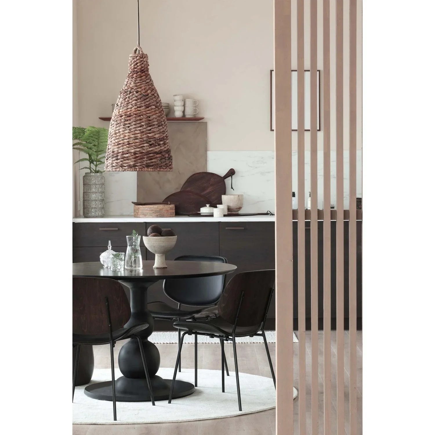 CLOSE IN DINING CHAIR ARTIFICIAL LEATHER/WOOD BLACK - PARIS14A.RO