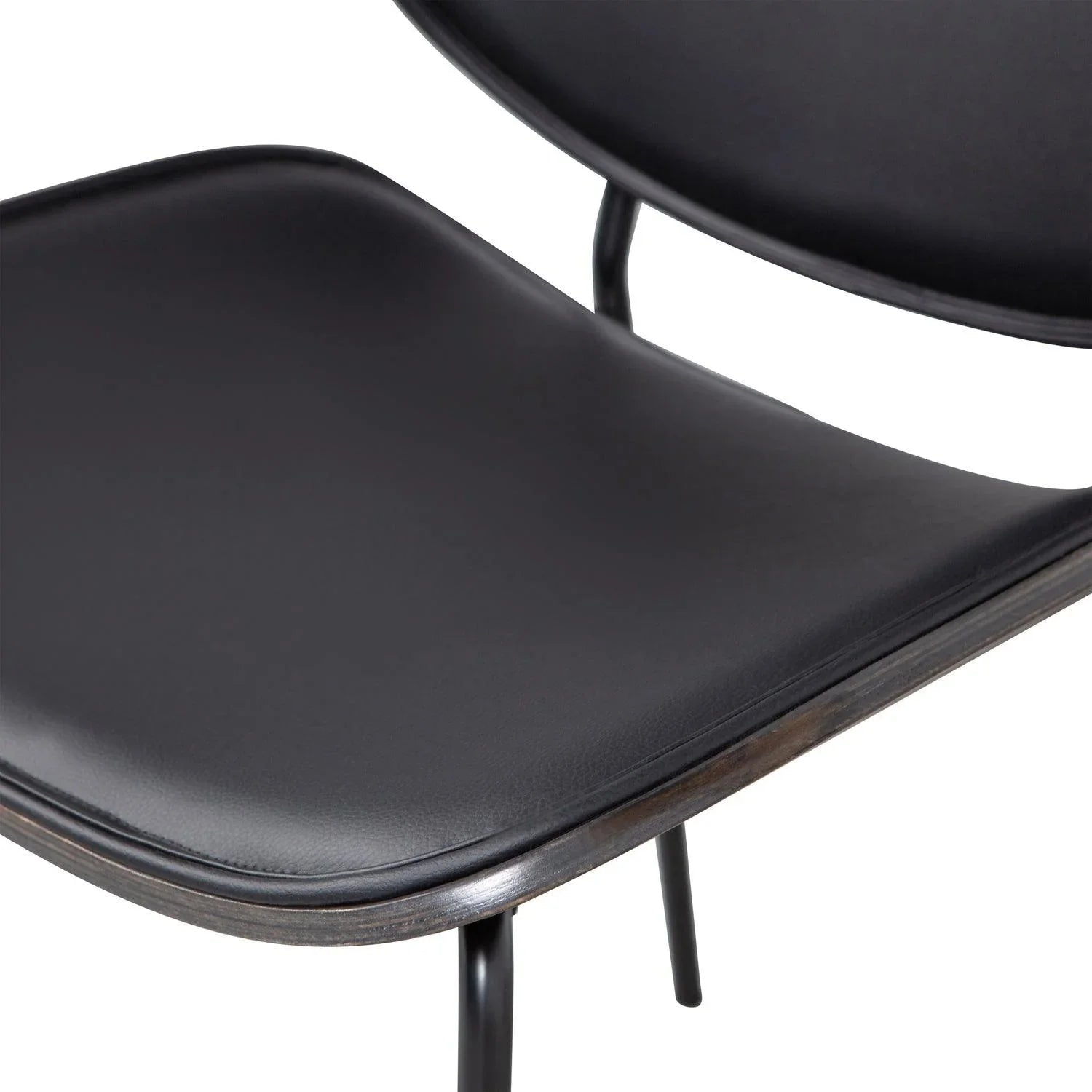 CLOSE IN DINING CHAIR ARTIFICIAL LEATHER/WOOD BLACK - PARIS14A.RO
