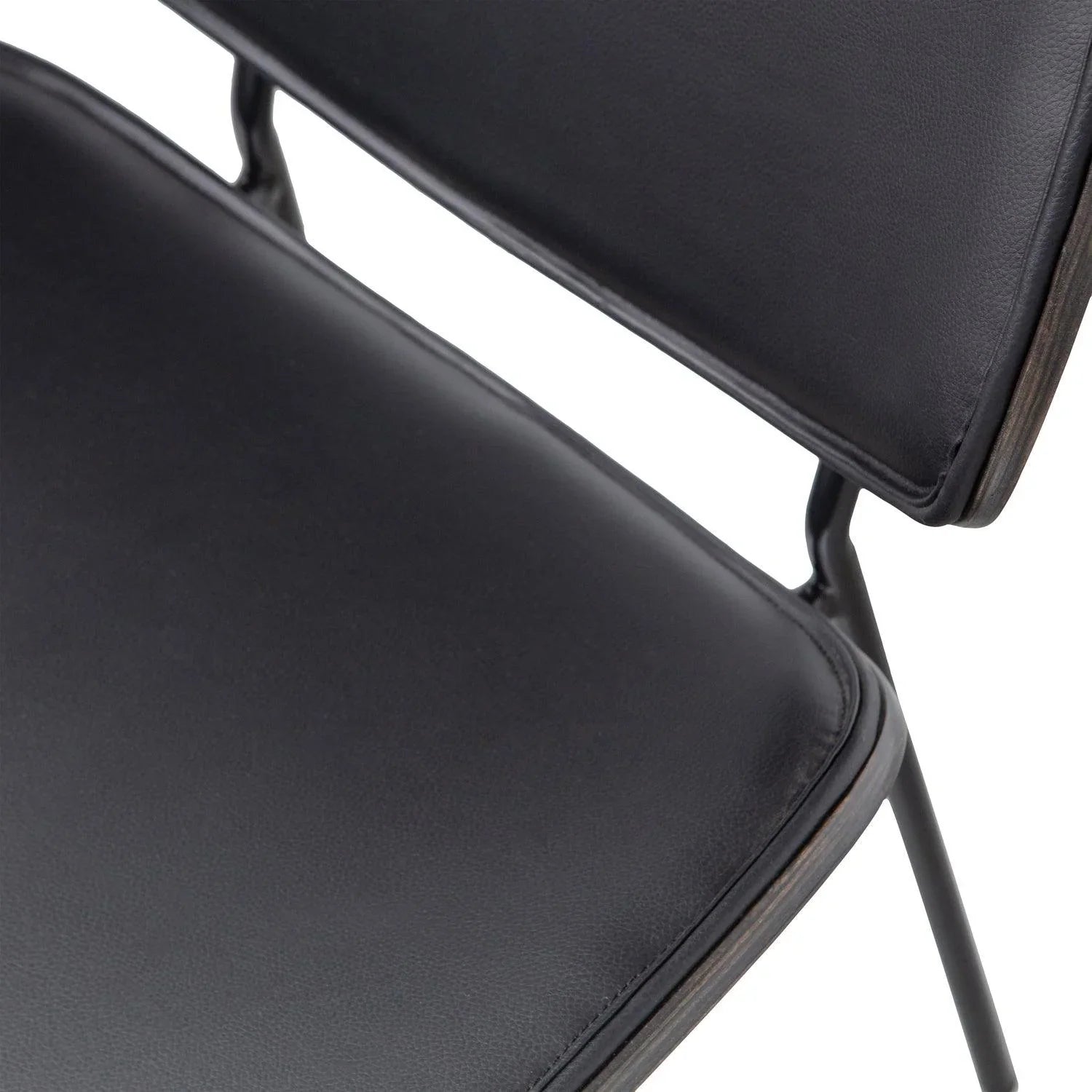 CLOSE IN DINING CHAIR ARTIFICIAL LEATHER/WOOD BLACK - PARIS14A.RO