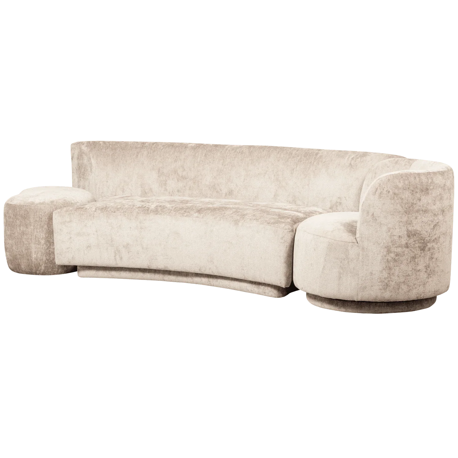 COMBI-POPULAR: SOFA + ARMCHAIR + POUF NATURAL - PARIS14A.RO