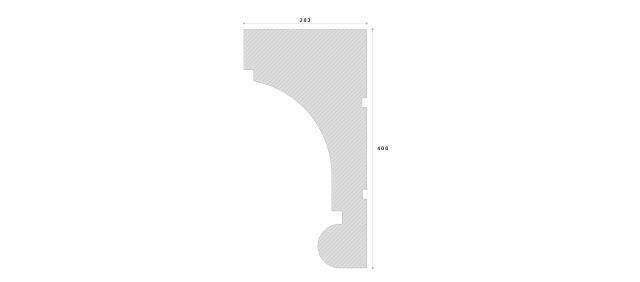 CORNISA DECORATIVA EXTERIOR NC108 400X203X2000 - PARIS14A.RO