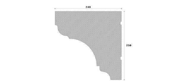 CORNISA DECORATIVA EXTERIOR NC117 250X240X2000 - PARIS14A.RO