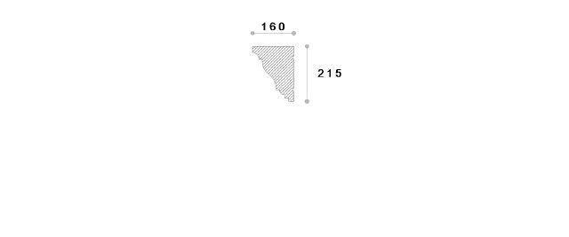 CORNISA DECORATIVA EXTERIOR NC134 215X160X2000 - PARIS14A.RO