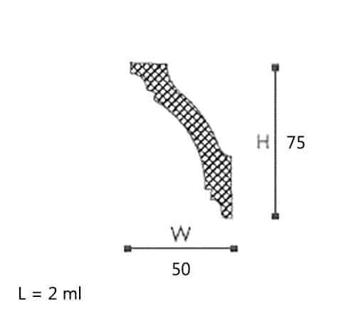 CORNISA DECORATIVA GK 75X50X2000 - PARIS14A.RO