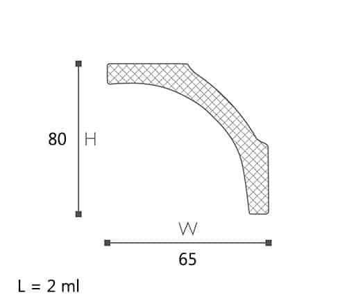 CORNISA DECORATIVA NOMASTYL B1 78X66X2000 - PARIS14A.RO