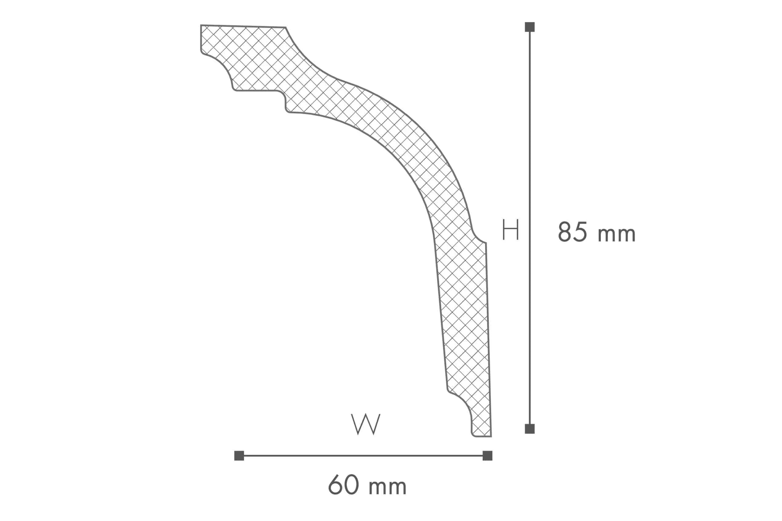 CORNISA DECORATIVA NOMASTYL GL 85X60X2000 - PARIS14A.RO