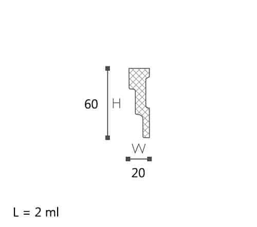 CORNISA DECORATIVA NOMASTYL M2 59X18X2000 - PARIS14A.RO