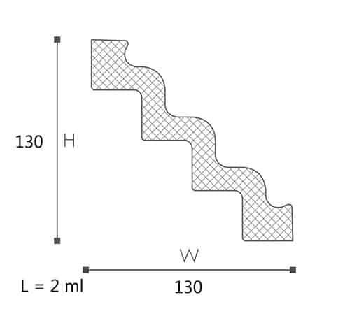 CORNISA DECORATIVA NOMASTYL ST4 130X130X2000 - PARIS14A.RO