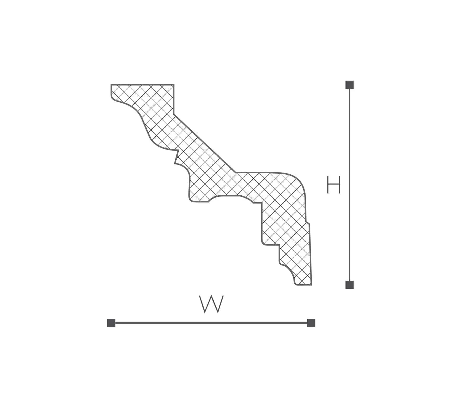 CORNISA DECORATIVA POLIURETAN Z2 84X84X2000 - PARIS14A.RO