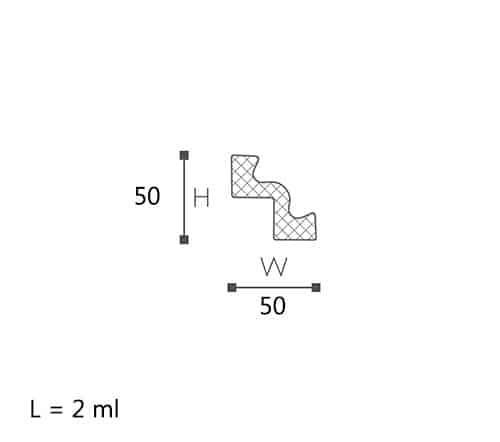 CORNISA DECORATIVA ST2 50X50X2000 - PARIS14A.RO