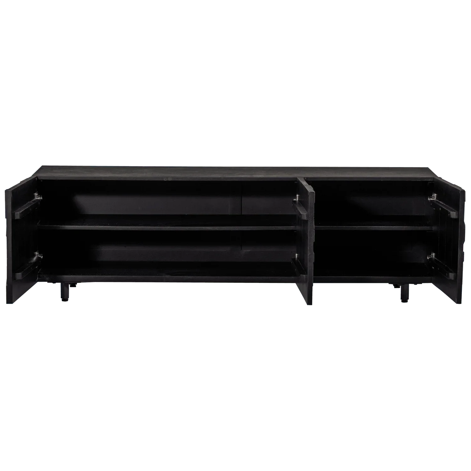 COUNTER TV UNIT MANGO WOOD BLACK - PARIS14A.RO