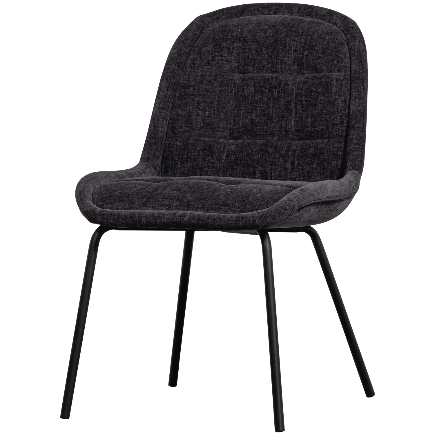CRATE DINING CHAIR GLOSSY VELVET DARK GREY - PARIS14A.RO