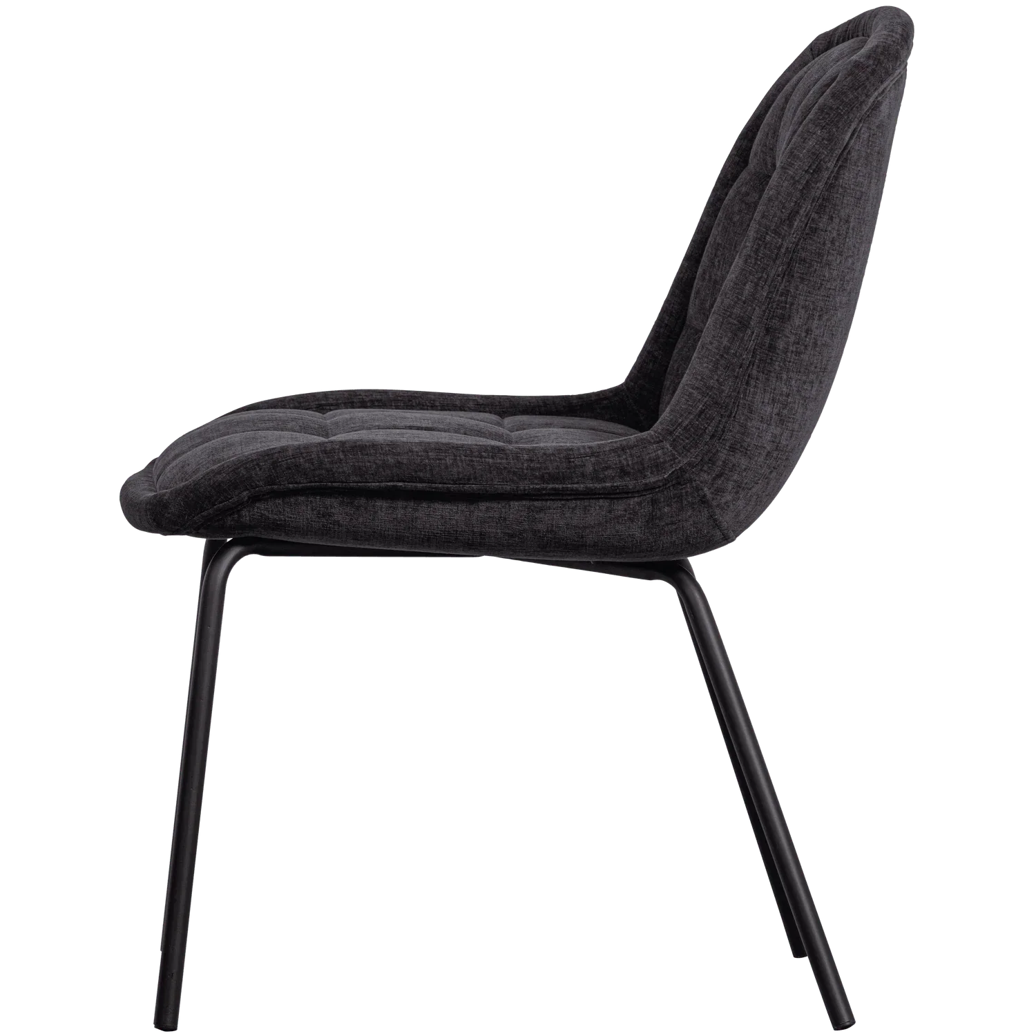 CRATE DINING CHAIR GLOSSY VELVET DARK GREY - PARIS14A.RO