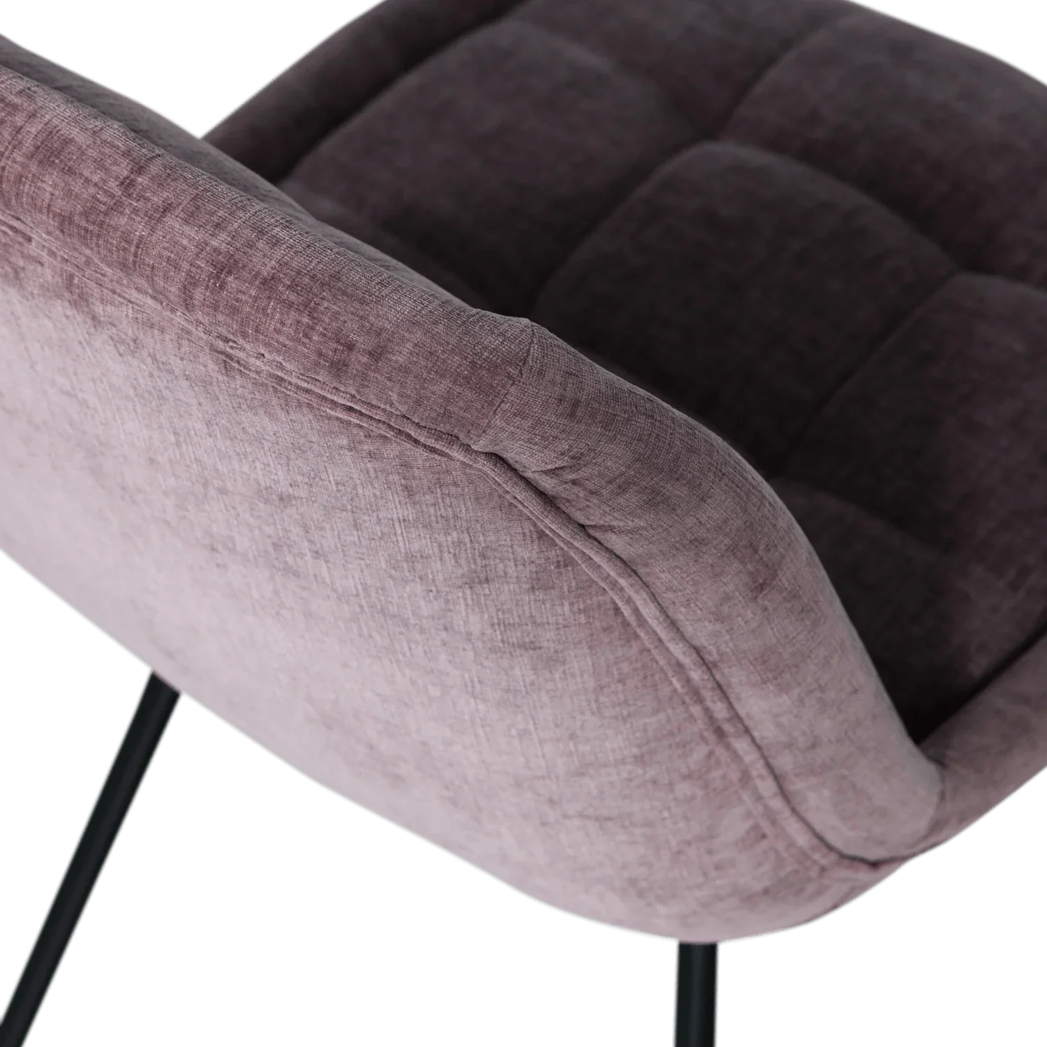 CRATE DINING CHAIR GLOSSY VELVET MAUVE - PARIS14A.RO