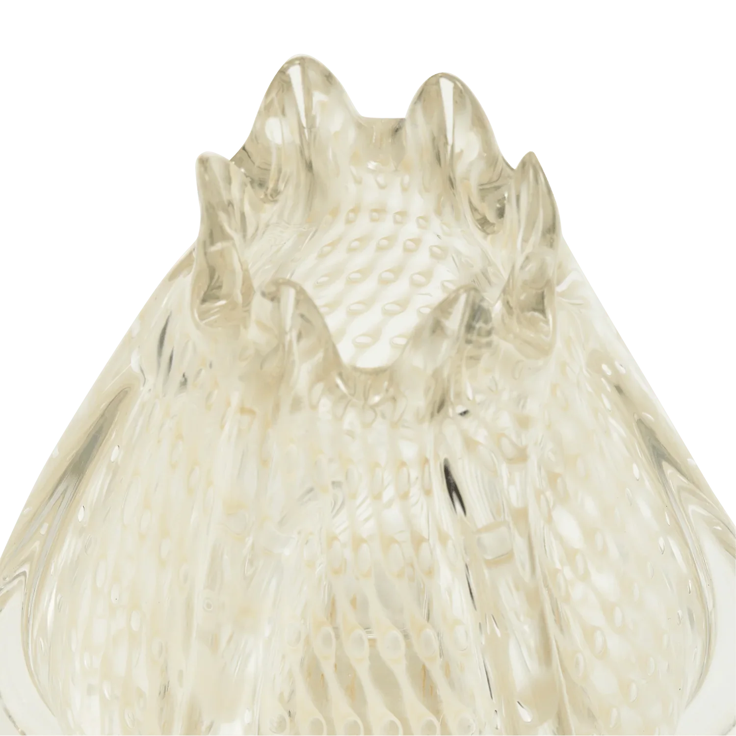 CROWN HANDSHAPED VASE GLASS OFF WHITE 24x18CM - PARIS14A.RO