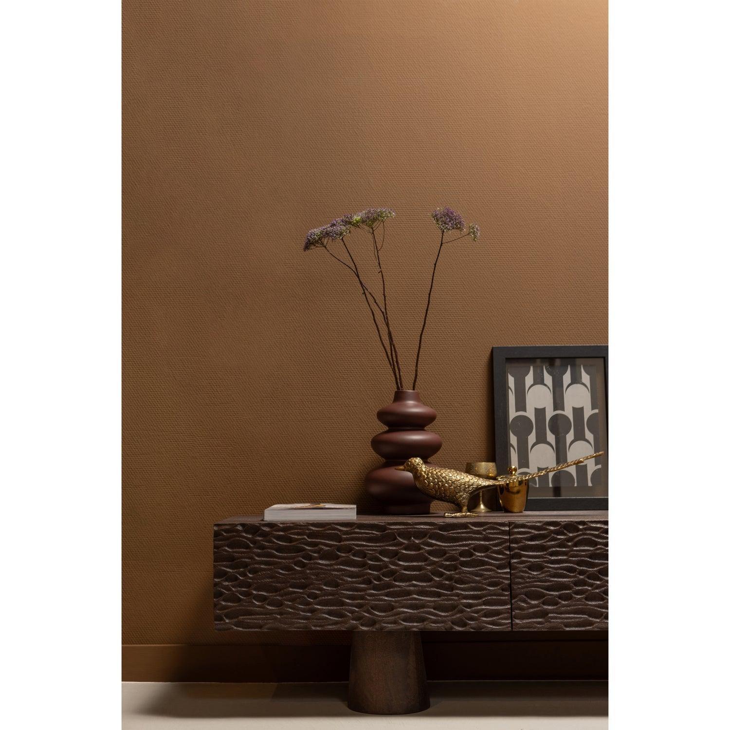 CRUMBLE CARVED TV UNIT MANGO WOOD WALNUT - PARIS14A.RO