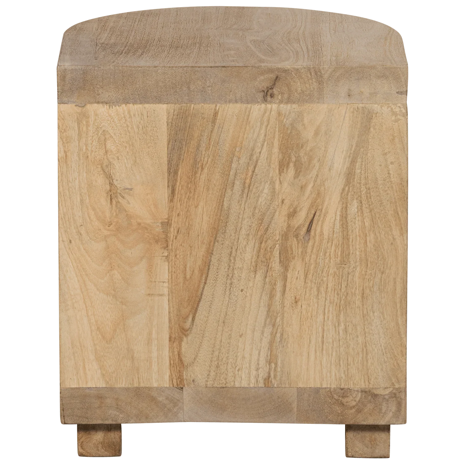 DARREN SEMICIRCULAR SIDE TABLE MANGO WOOD NATURAL - PARIS14A.RO