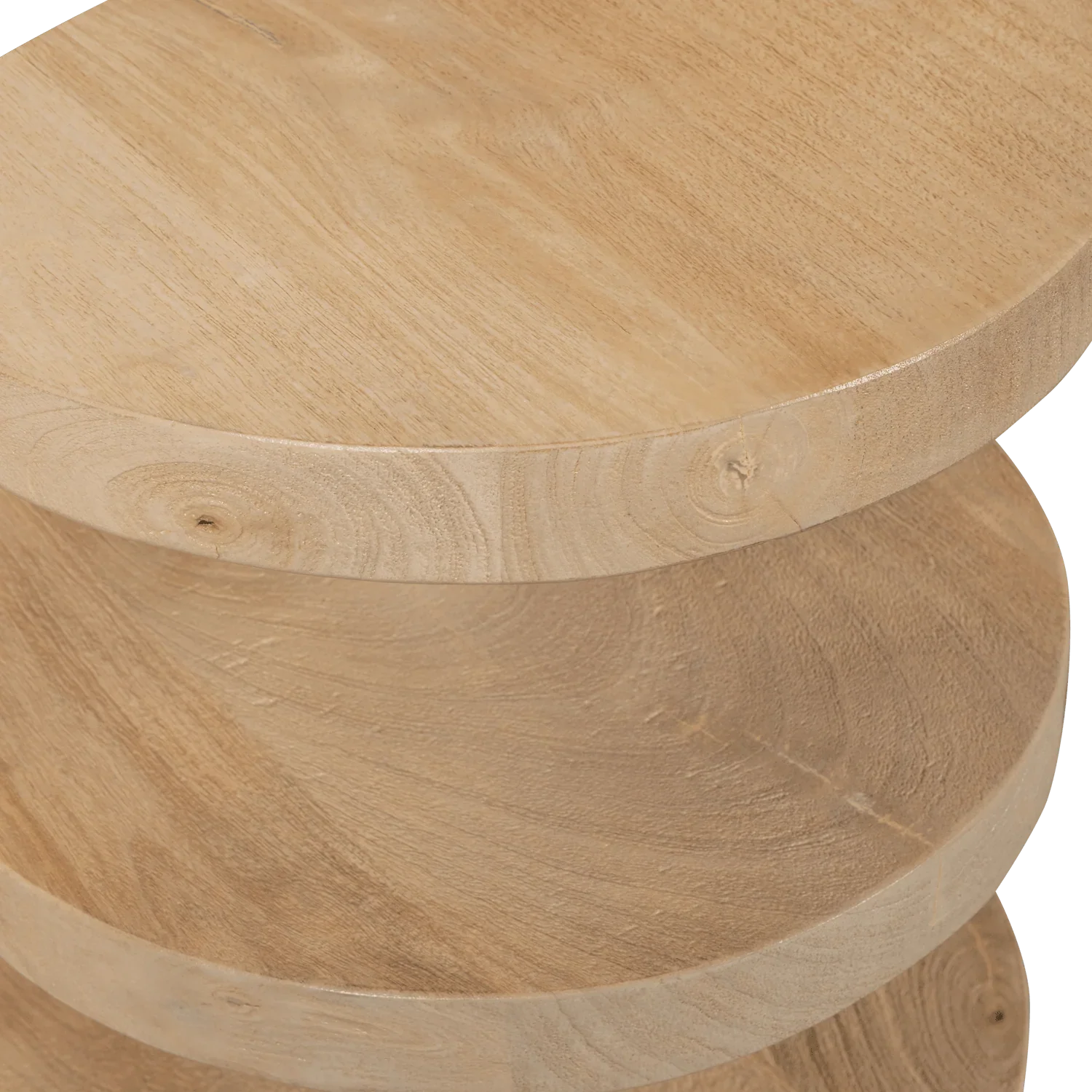 DARREN SEMICIRCULAR SIDE TABLE MANGO WOOD NATURAL - PARIS14A.RO