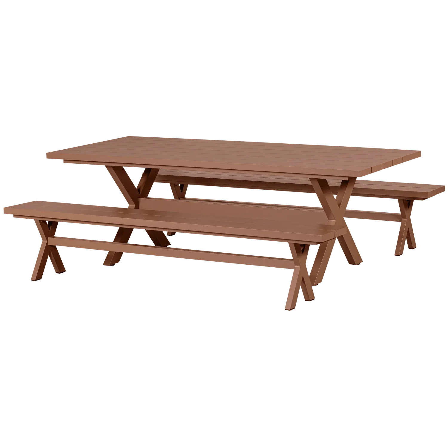 DELTA PICKNICK GARDEN BENCH ALUMINIUM TERRA 220x35CM - PARIS14A.RO