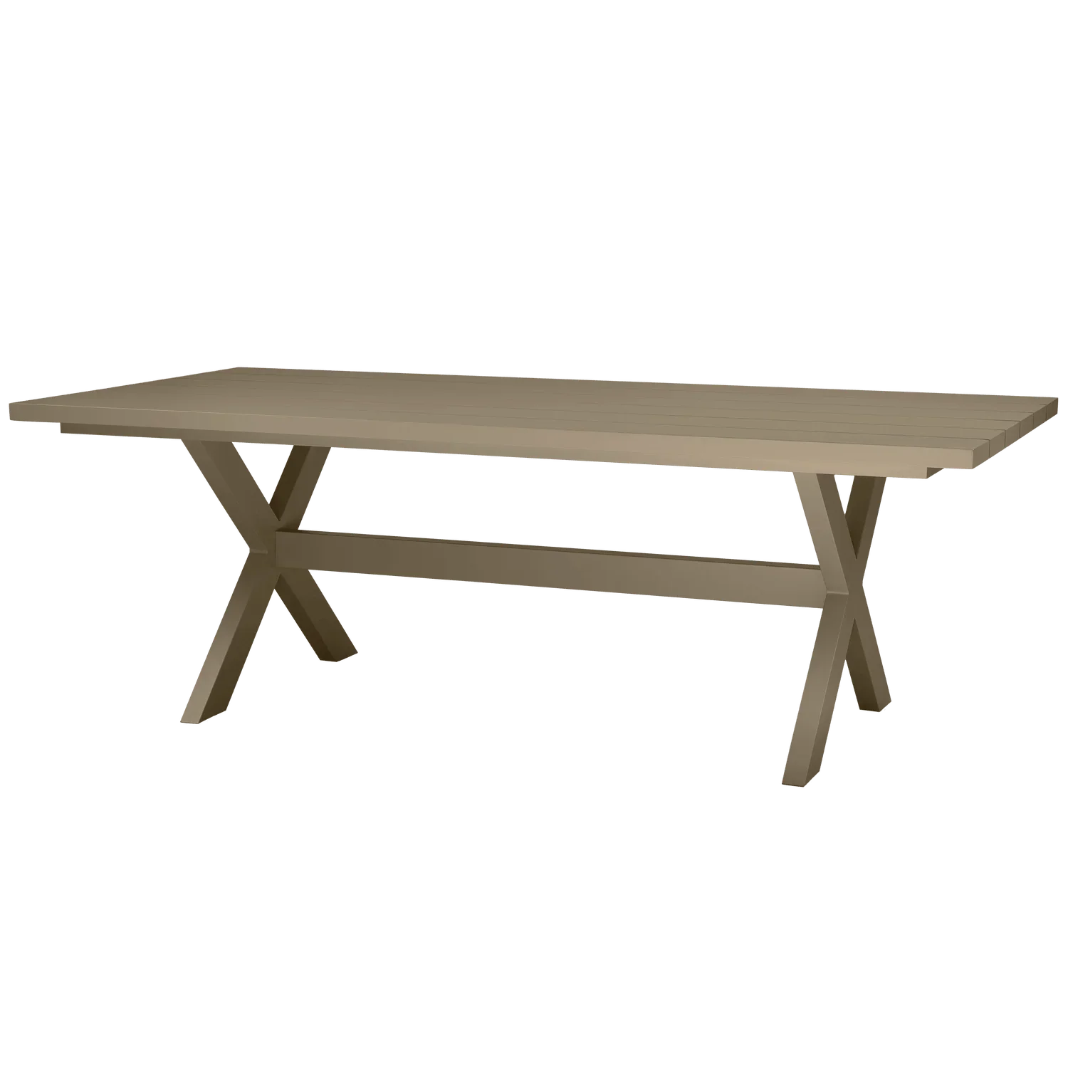DELTA PICKNICK GARDEN TABLE ALUMINIUM GREEN/SAND 220x100CM - PARIS14A.RO