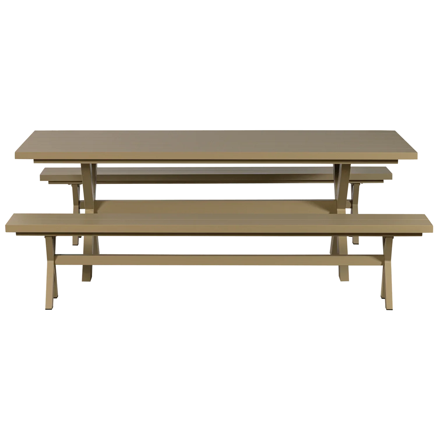DELTA PICKNICK GARDEN TABLE ALUMINIUM GREEN/SAND 220x100CM - PARIS14A.RO
