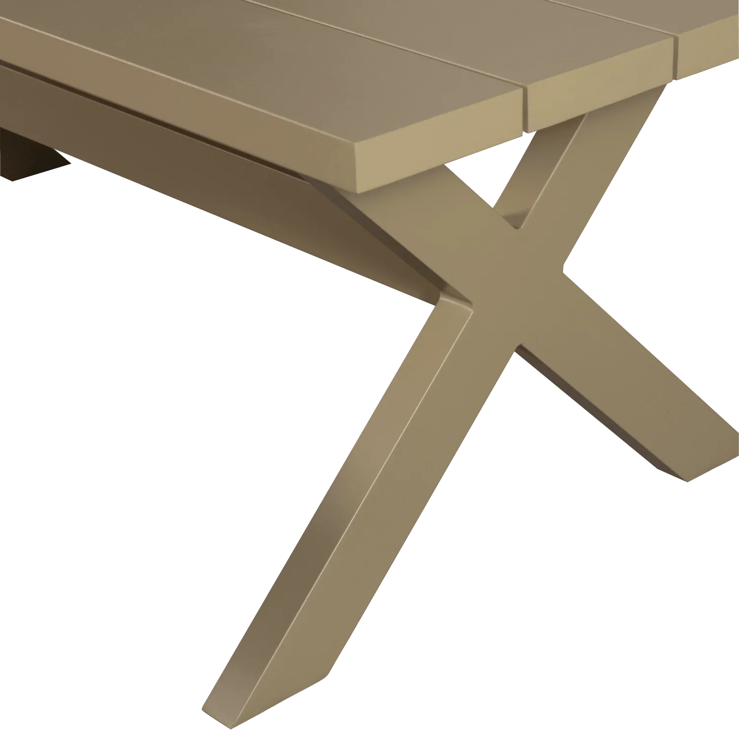 DELTA PICKNICK GARDEN TABLE ALUMINIUM GREEN/SAND 220x100CM - PARIS14A.RO