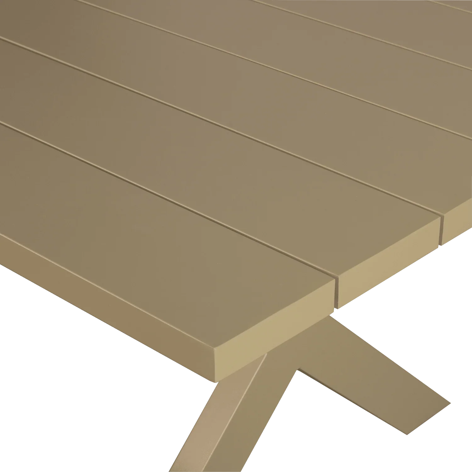 DELTA PICKNICK GARDEN TABLE ALUMINIUM GREEN/SAND 220x100CM - PARIS14A.RO