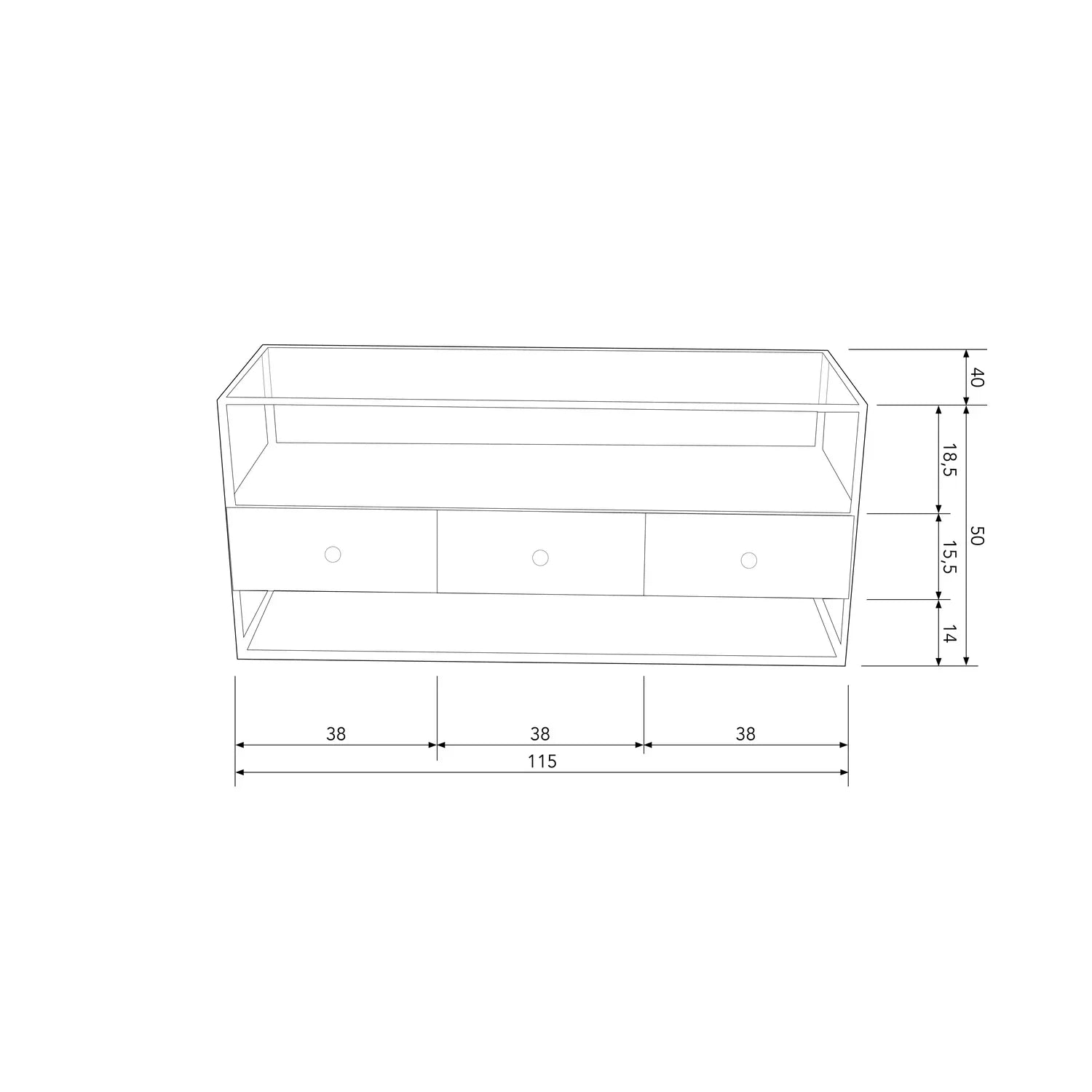 DEPART TV UNIT METAL ANTIQUE BRASS - PARIS14A.RO