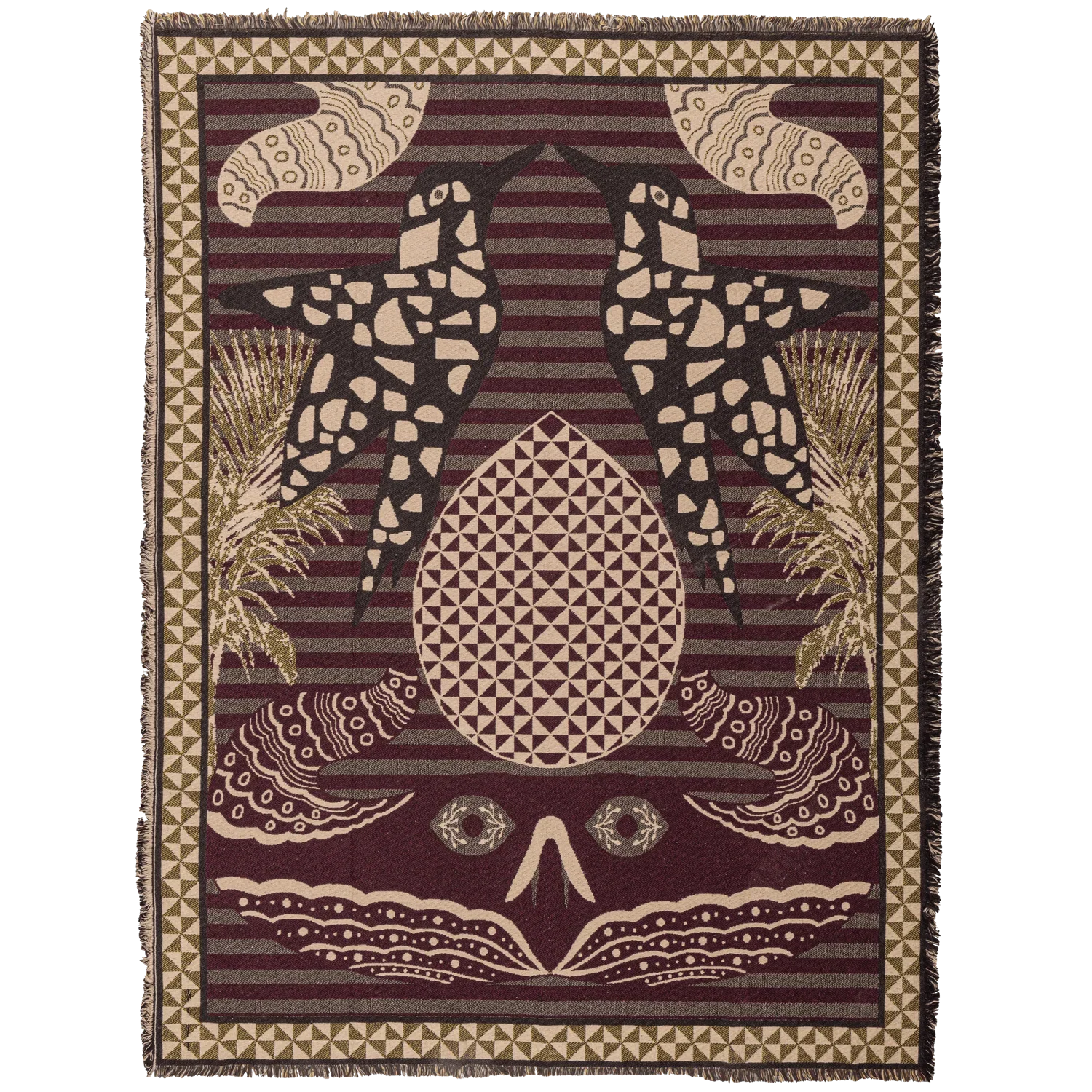 DEVOTE JACQUARD PLAID WITH DOUBLE BIRD MULTICOLOR - PARIS14A.RO