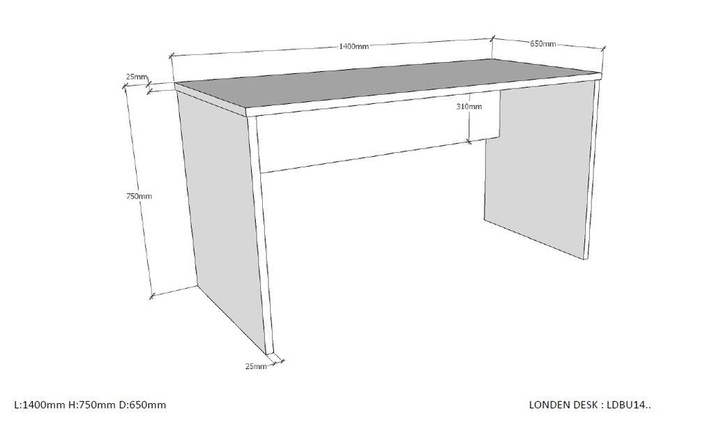 Deze LONDON combinatie in antraciet bestaat uit een bureau en boekenkast. - PARIS14A.RO