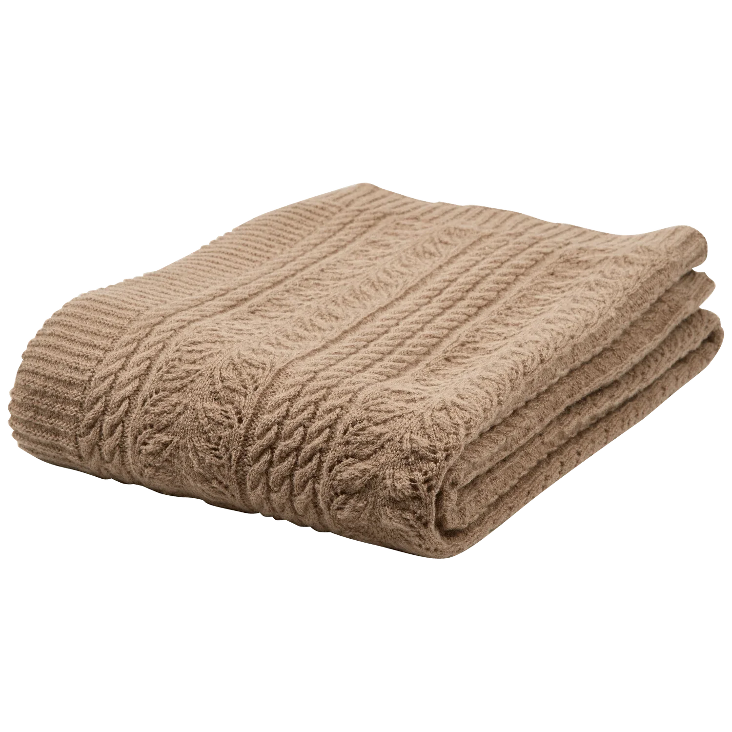 DIJK KNITTED PLAID COTTON SAND 130x170CM - PARIS14A.RO