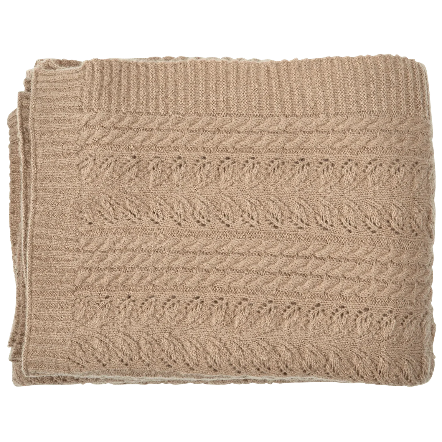 DIJK KNITTED PLAID COTTON SAND 130x170CM - PARIS14A.RO