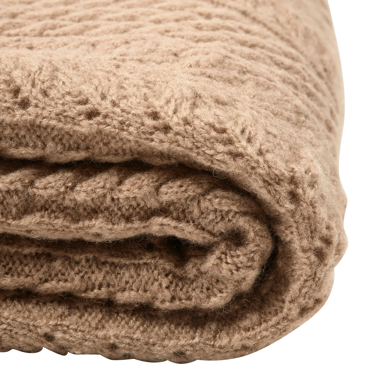 DIJK KNITTED PLAID COTTON SAND 130x170CM - PARIS14A.RO